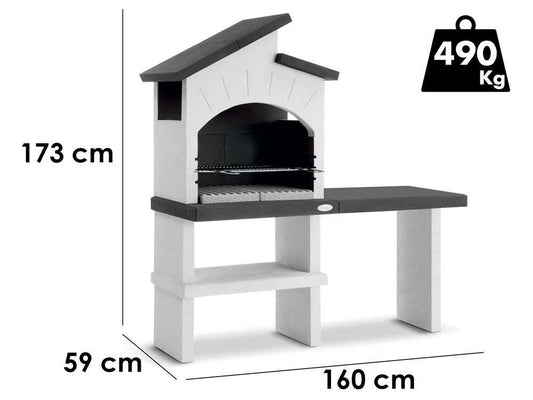 Barbacoa de obra de leña y carbón Palazzetti Ravello