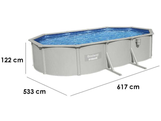 Piscina ovalada para 11-15 personas Bestway Hydrium 56369 - 610x366x122 cm