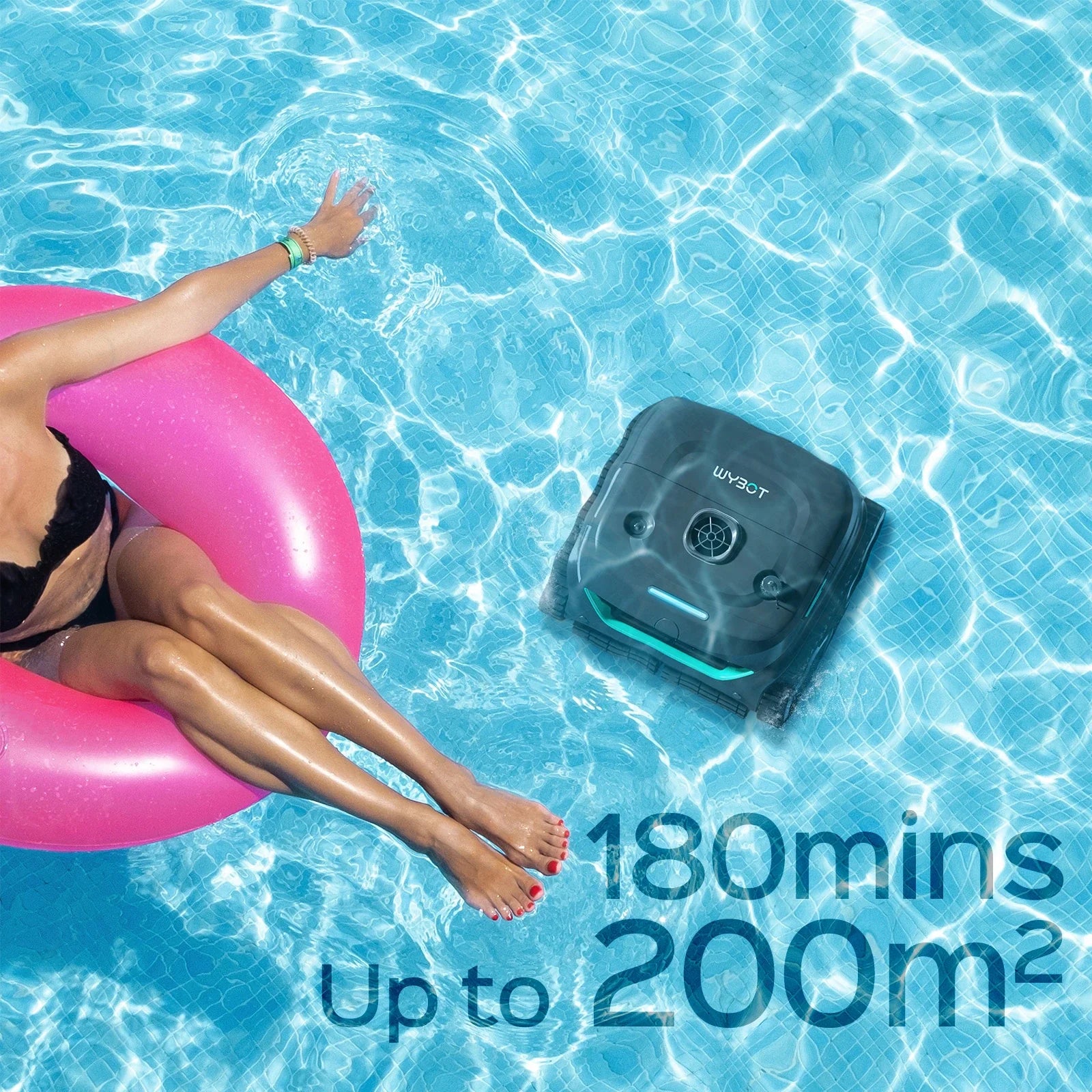 WYBOT C2 Robot Limpiador de Piscinas sin Cable con Control por Aplicación