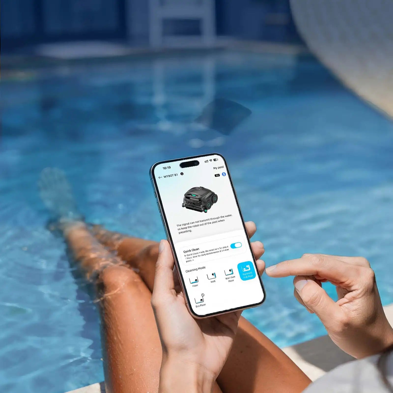 WYBOT B1 Limpiador robótico inteligente con limpieza total y de bordes
