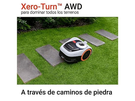 Cortacésped - Navimow i206E AWD, Xero‑Turn™, 600 m², Cámara RGB, IP66, Seguimiento GPS, Altura de corte: 2-6 cm, Gris