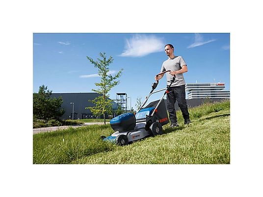Cortacésped - GRA 18V2-46 BOSCH, Negro, Azul, Metálico