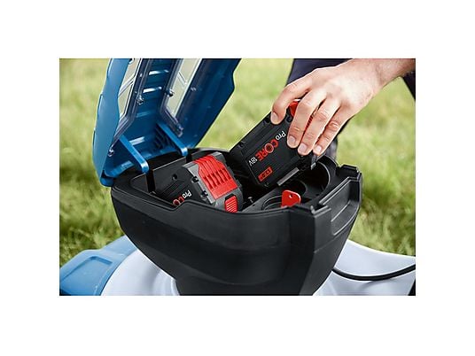 Cortacésped - GRA 18V2-46 BOSCH, Negro, Azul, Metálico