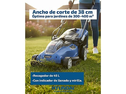 Cortacésped - LM3801-58VSET HYUNDAI POWER PRODUCTS, Azul