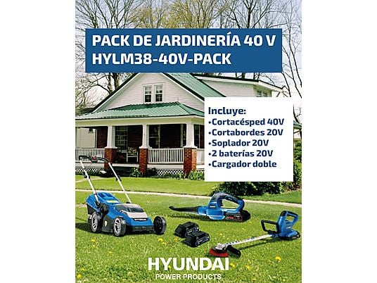 Cortacésped - HYLM38-40V-PACK HYUNDAI POWER PRODUCTS, Azul