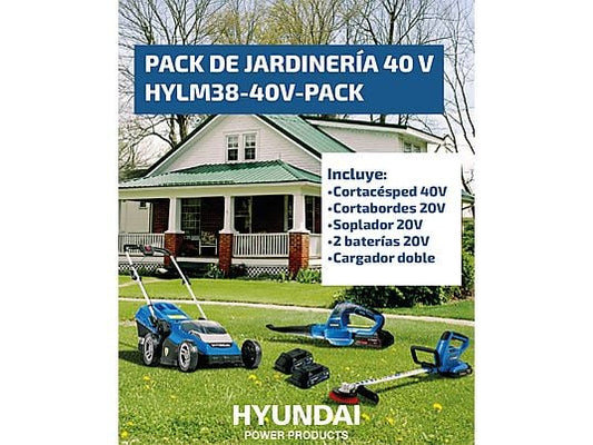 Cortacésped - HYLM38-40V-PACK HYUNDAI POWER PRODUCTS, Azul