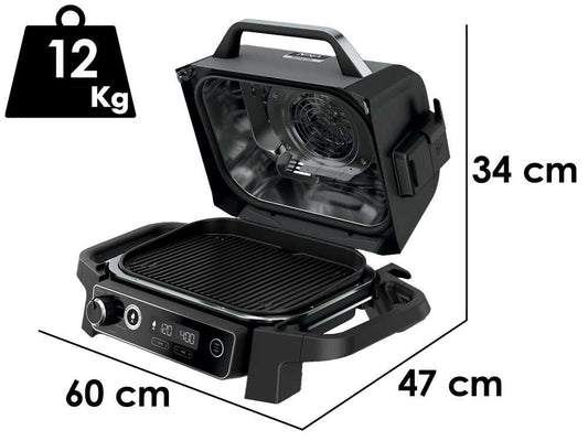 Barbacoa eléctrica con ahumador y freidora de aire Ninja Woodfire
