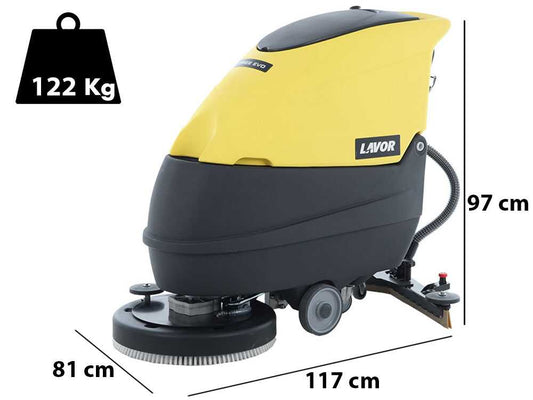 Fregadora de suelos de batería sin cables Lavor L5 50BT - 3 en 1: lava, Seca y Aspira